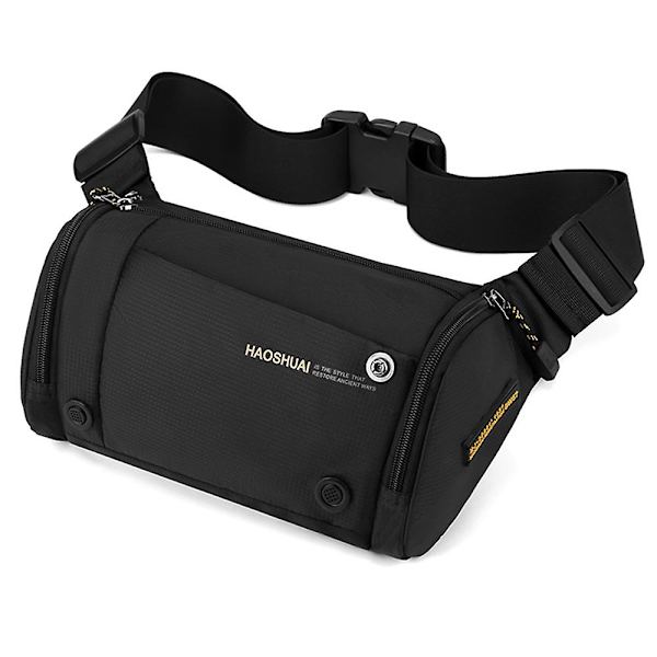 Fanny Pack för män och kvinnor, Fashion Vattentät midjeväska med justerbart bälte, Casual Bag Bum Bags black