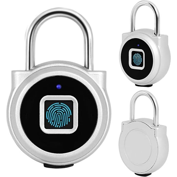 Smart fingeravtryckshänglås, Bluetooth lås, USB uppladdningsbart, fjärrbehörighet, Kozyone Smart Keyless Säkerhetslås för Ios/android, Ip65 Waterproo
