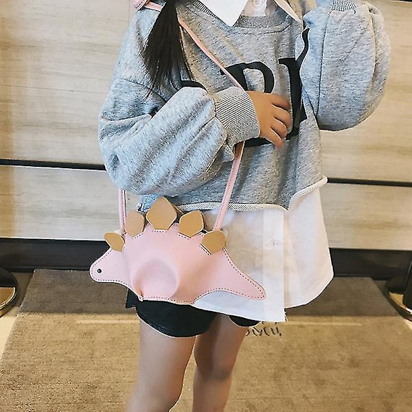 Mini møntpung til piger, dinosaurdesign, PU crossbody taske, børnegaver Red