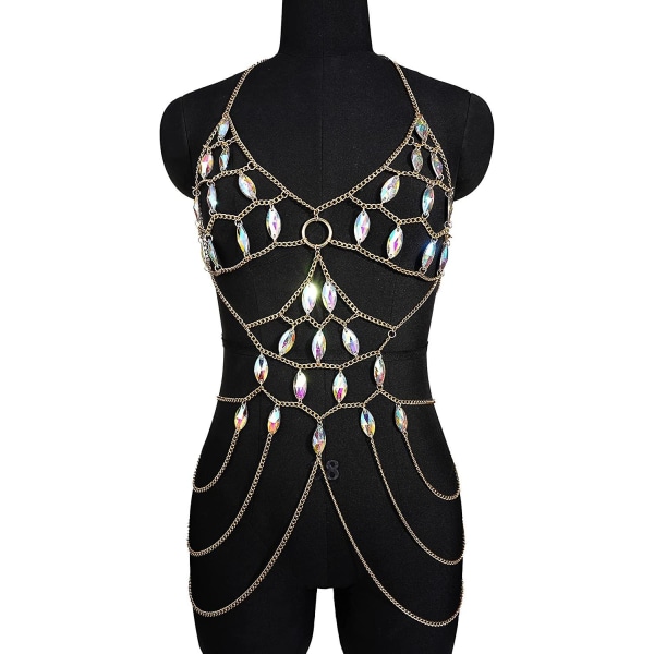 Kroppskedjor Smycken Tillbehör - Boho Kristall Tofs Bikini Set Strand Cosplay Behå