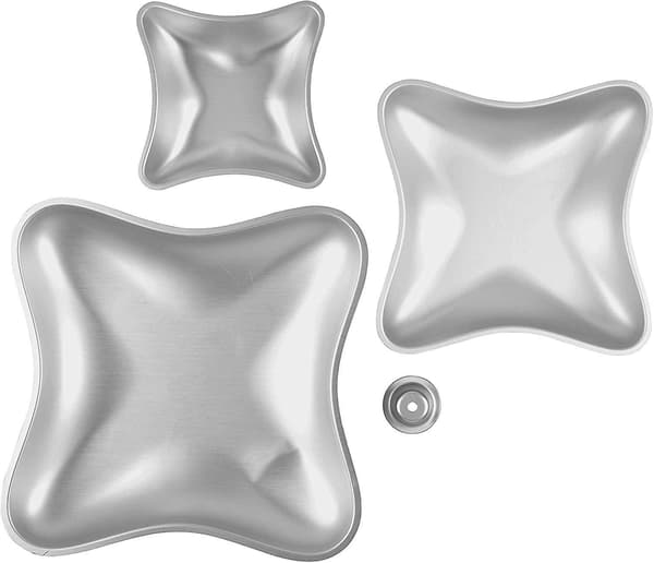 Aluminium Pudeformet Kageform Sæt, 3 Dele