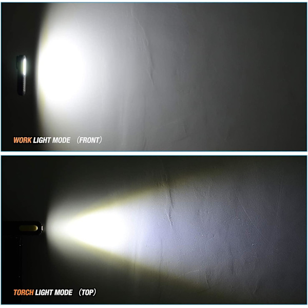Ladattava LED-työvalo, 5W COB etu-LED-työvalo koukulla ja magneettijalustalla