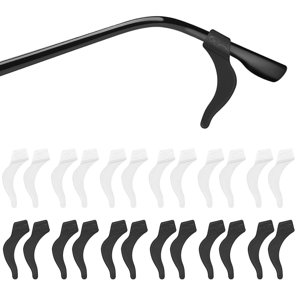 12 par glasögonöron grepp, halkfria glasögonhållare, premium silikonöronkrok
