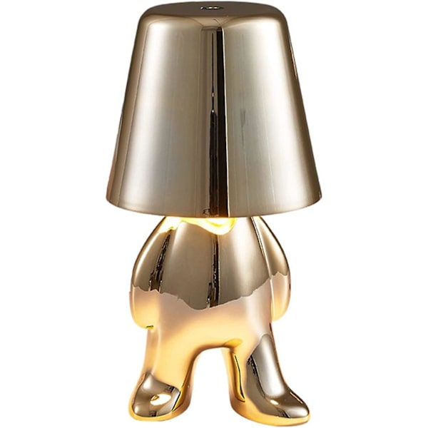 Gull Dekorativ Tenker Statue LED Skrivebordslampe