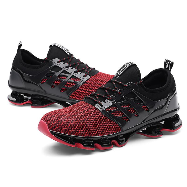 Sport Löparskor För Herr Mesh Andningsbara Trail Löpare Mode Sneakers K06 Red EU 46