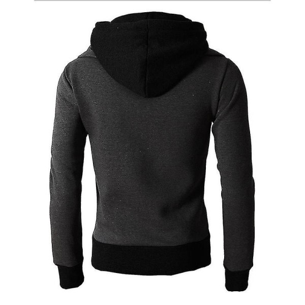 Extremt bekväm jacka för höst vinter herr huvtröja casual utomhus vindjacka XL Creamy-white