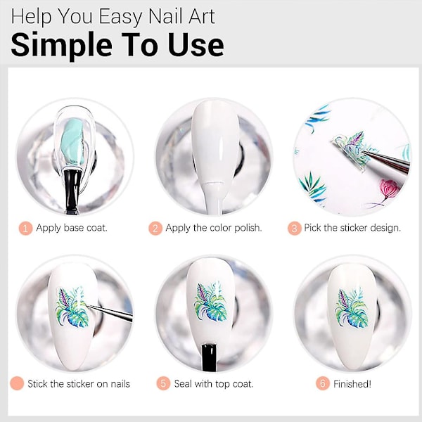 12 ark Butterfly Nail Art Stickers Dekaler Självhäftande Design Manikyr Tips Nagel Dekoration För Kvinnor Flickor