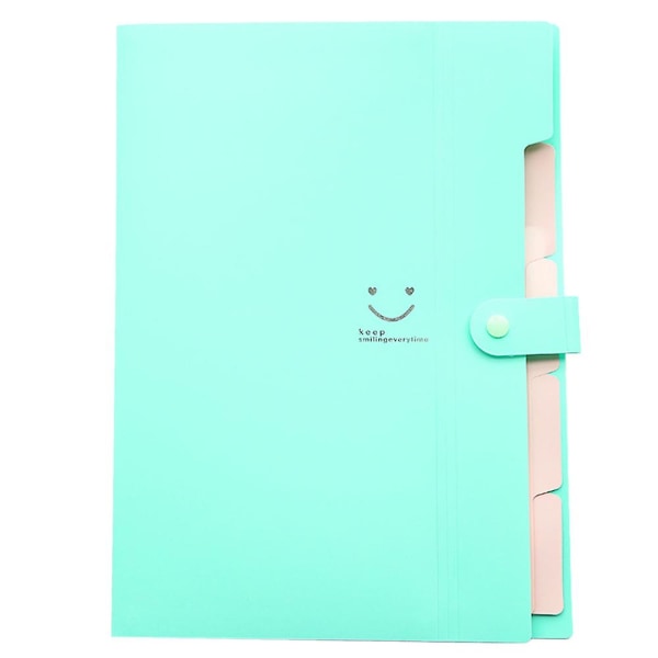 Kontorsmaterial A4 Dokumentväska Ficka Räkning Mapp Hållare Organizer Fästelement Kontorsmaterial H