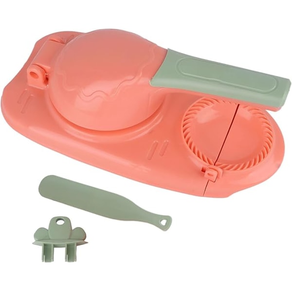 2 I 1 Dumpling Maker Dumpling Press, Plastsikker Dumpling Making Tool Effektiv Manuell Dumpling Maker Form Rosa For Kjøkken
