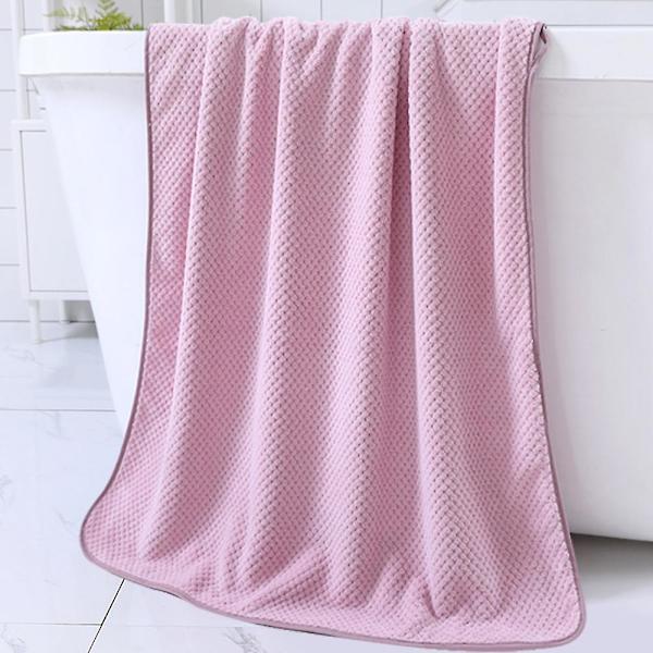Hurtigtørkende Badehåndklesett (70*140cm) Svært Absorberende, Teksturert Vev Badehåndklær. (sett med 4, grønn) Light purple