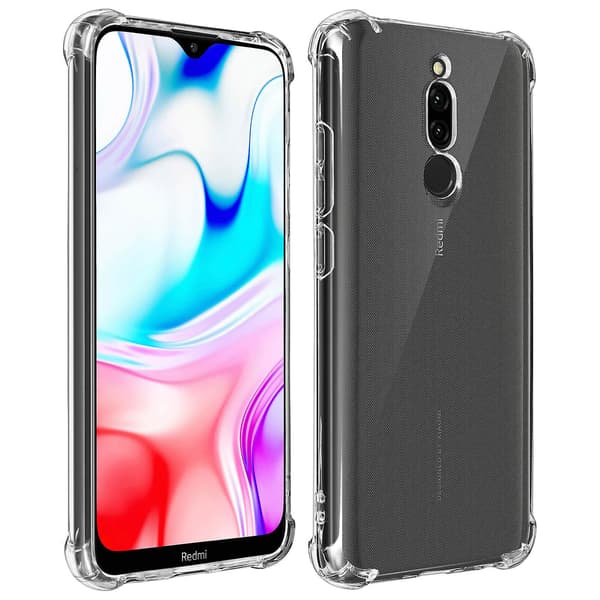Fleksibelt silikone bumper cover til Xiaomi Redmi 8 / 8A - Resistent - Transparent