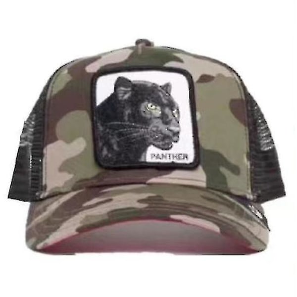 Panther Mesh Cap Animal Farm Trucker Baseball Cap Dad Hat Snapback Wolf Tiger Outdoor Beast Paradise Toucan Caps Panther Camouflage