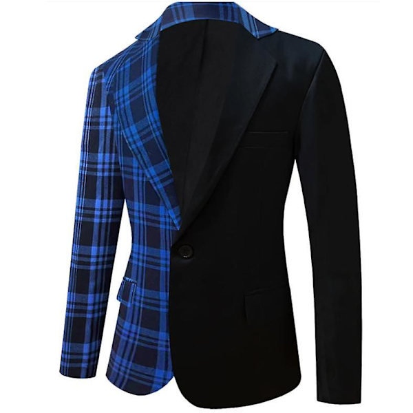 Mænds Smokingjakke, Slank Pasform Stilfuld Blazer Casual Blazer Blue M