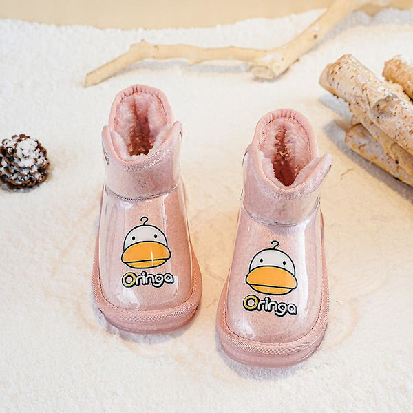 Flickor Snö Boots Vinter Varma Skor Vattentät Övre Fr2655 Pink EU 34