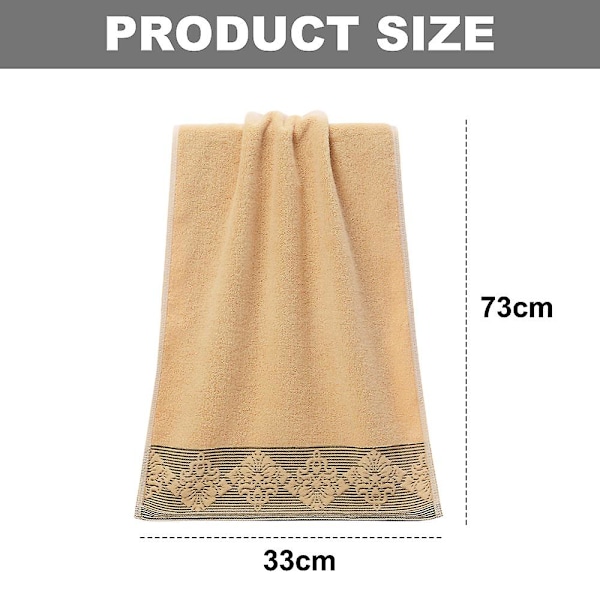 33*73cm Bomullshåndkle, Slitesterkt Høyt Absorberende Mykt Håndkle, Badehåndkle, Håndhåndkle Curry color