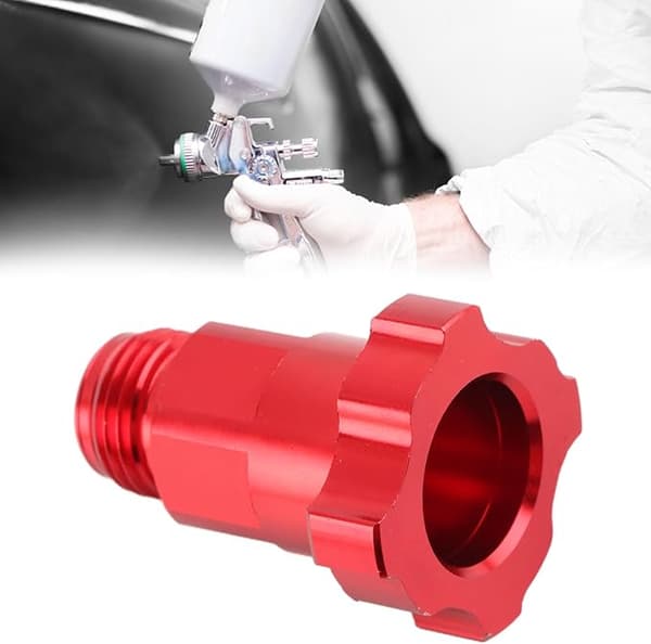 Paint System Spray Gun Cup Adapter, Engangs Spray Cup Connector Pot Leds Pot Connector Airbrush Adapter(Ekstern gjenge)
