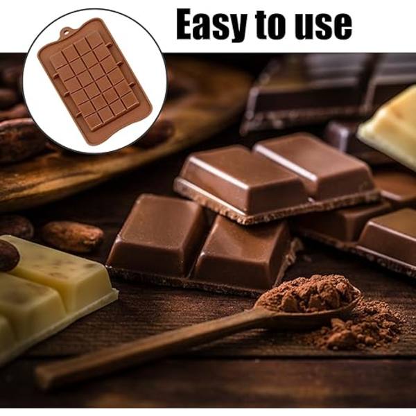 4 stycken 24 fyrkantiga chokladformar, silikonformar, gör-det-själv chokladset, silikonchokladformar, köksartiklar, bakverktyg