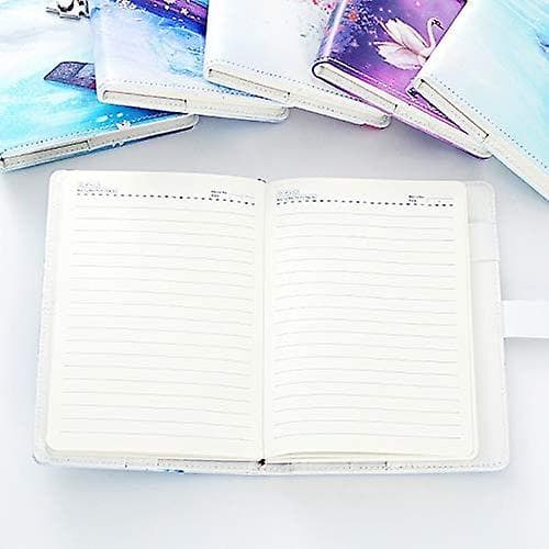 2 stk. A5 Lås Dagbog Læder Lås Dagbog Skrive Notesbog, P 157 (guzheng)