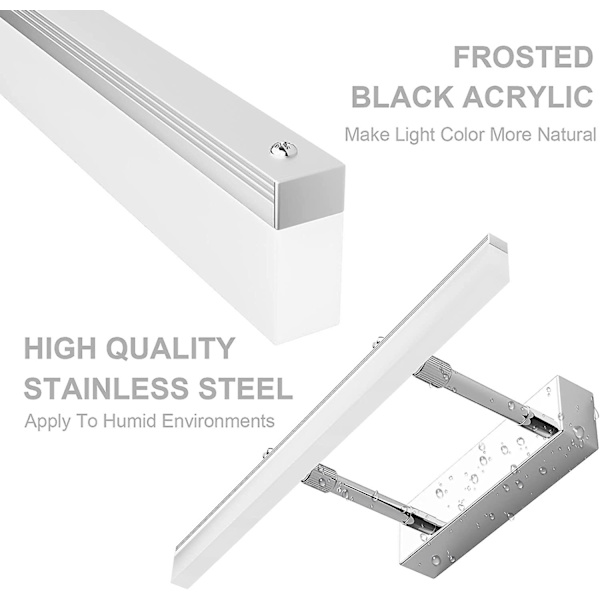 LED Spejllys 40cm, Badeværelses Væglampe 585lm 9w 6000k, Ip44 LED Justerbar [Energiklasse F]