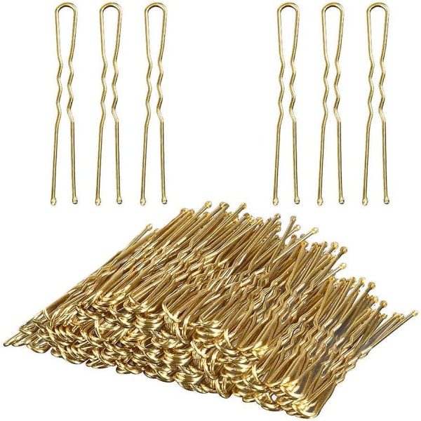 U-formade hårnålar, bullhårnålar med låda, 100-pack Acsergery-present (6 cm/2,36)