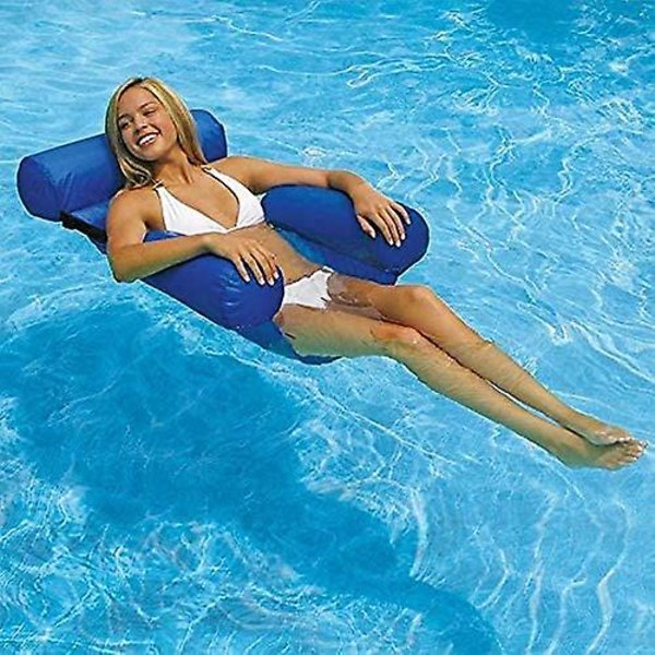 Uppblåsbara poolflottör för vuxna, uppblåsbar poolflottör, poolstol, flytande poolflottör för vuxna, vattenhängmatta för stranden