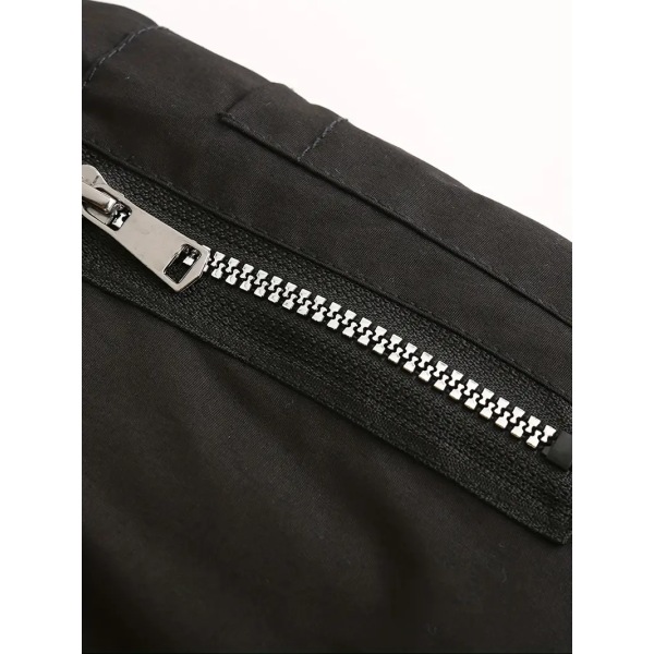 Fluffy Trim Varm Hættefrakke, Casual Snøre Langærmet Vinterovertøj, Dametøj black XL