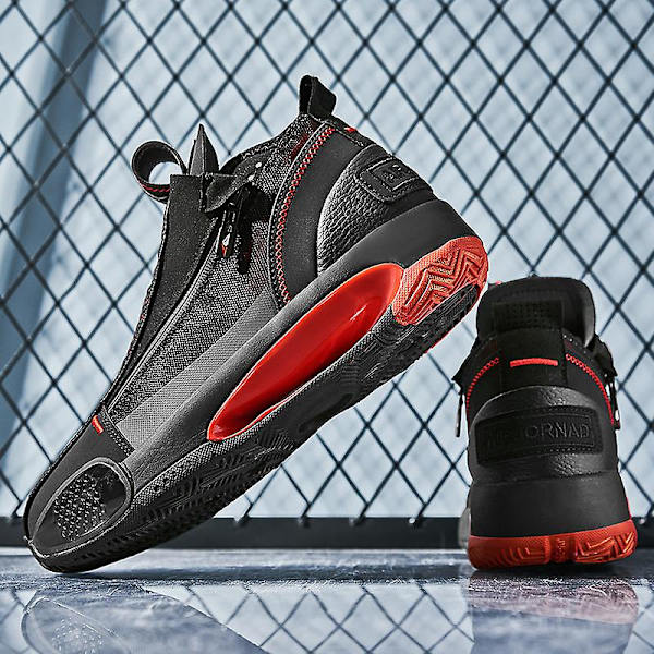 Basketbollskor för män Andningsbara halkfria sportskor Fr801 Black EU 39