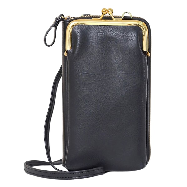 Dam Mobiltelefon Väska Crossbody Väska Sommar Lätt Mini Liten Paket Multi-kort Black