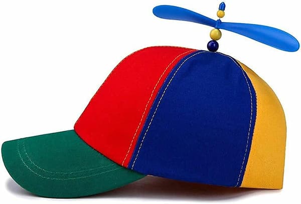 Unisex Baseballkeps, Fashion Bambu Sländemönster Patchwork Baseballkeps Justerbar Helikopterpropellerhatt Snapbackkeps