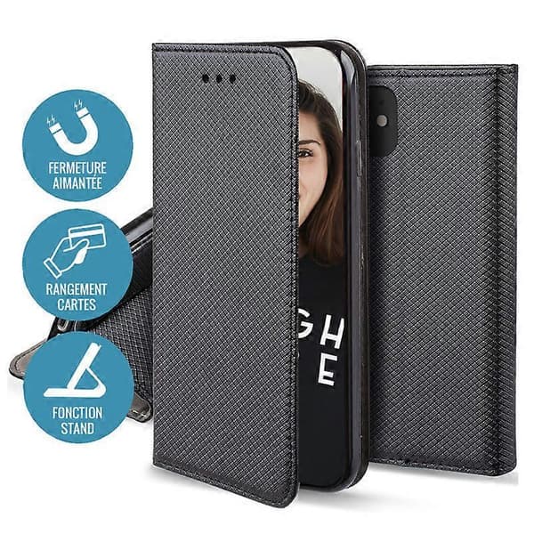 Folio Etui til Galaxy Xcover 5 Magnetisk Støttefunktion, Sort