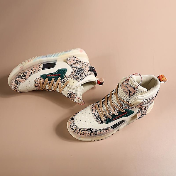Herre Sports Løbesko Basketballsko Åndbare Sneakers Fr9966 Khaki EU 40