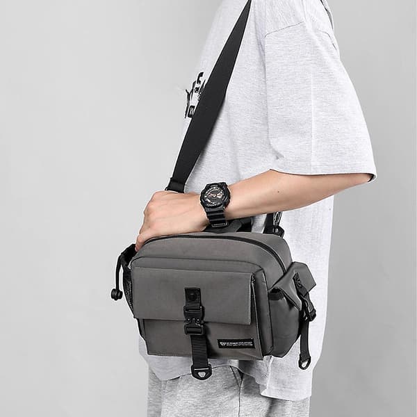 Ny trend axelväska - stor utomhusväska - multifunktionell nylonväska grey