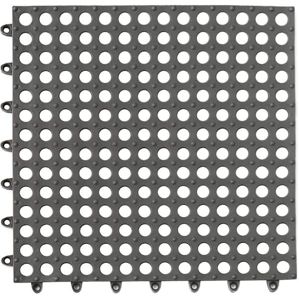 10 st Interlocking Pvc Golvplattor Med Massage Avloppshål - Diy Storlek Kök Badrum Halkfria Golvplattor Matta - För Pool Dusch Husdjursområde Stuga Däck