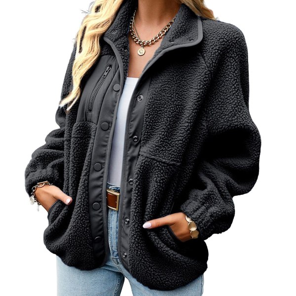 Pige Efterår Cardigan Frakke 4 Størrelser at Vælge Imellem S/m/l/xl Til Pige Kvinde Mor Kæreste L Black