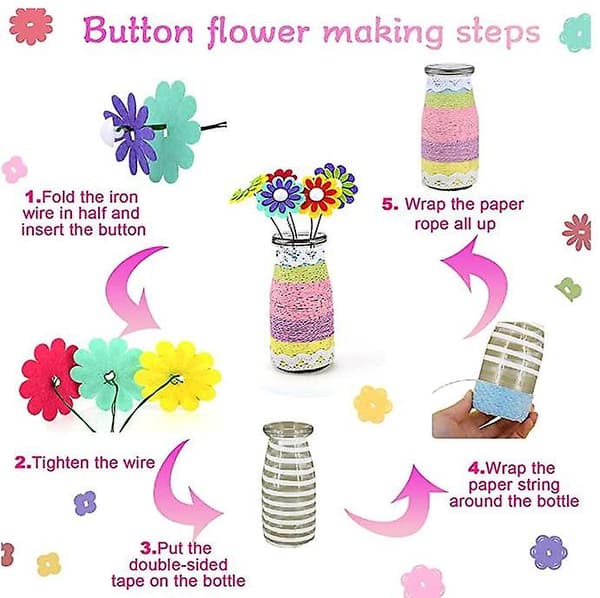 DIY Knappenbuketter Til Børnegaver Spring flower