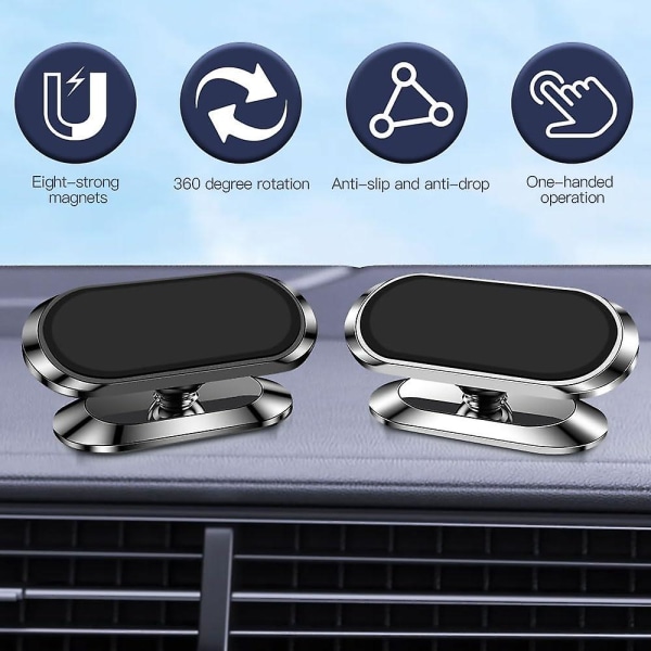 För Iphone 15/huawei/galaxy/sony biltelefonhållare, bärbar magnetisk biltelefonhållare Smartphone bilhållare 360 ​​rotationsmagnet