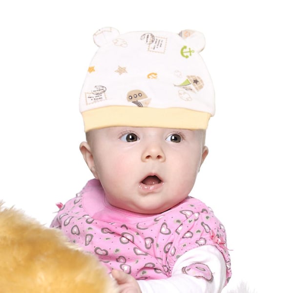 3-delad babyhattsats lämplig för 0-3 månaders ålder, nyfödd babyhatt för pojkar och flickor style4