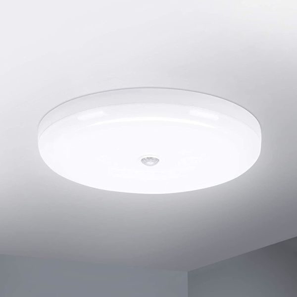 30w LED Taklampe Med Bevegelsessensor Ip56 2400lm Kaldhvit 6500k, 25cm