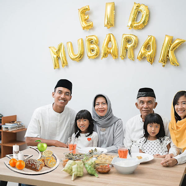 Ramadan Dessertbrett Eid Mubarak Tre Måne Stjerne Fat Ramadan Kareem Serveringsbrett Hjem Dessert Bakverk