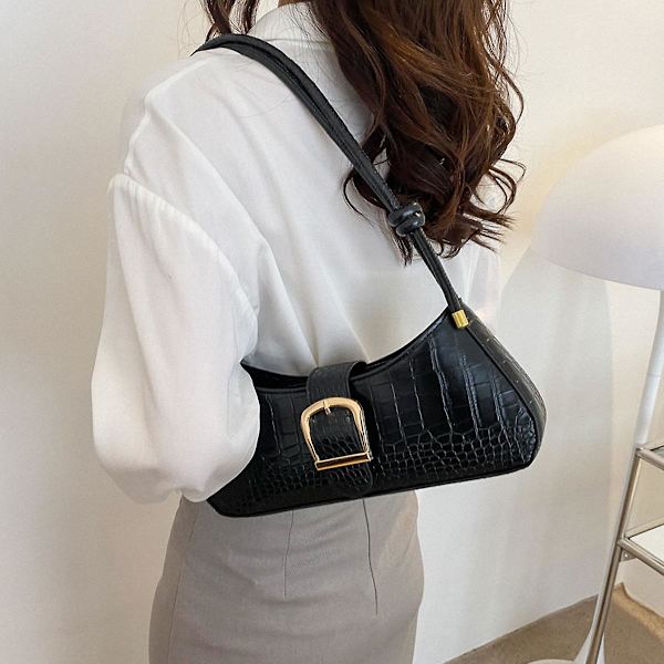 Messenger Bagsyntetisk Lær Skuldervesker, Mote Casual Pendlerhåndvesker black