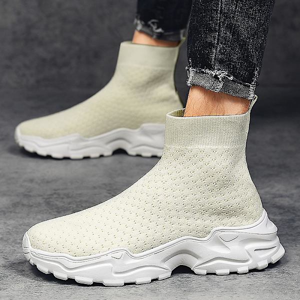 Sneakers til mænd og kvinder - Åndbare løbesko, moderigtige sportsko Nk08 Beige EU 43
