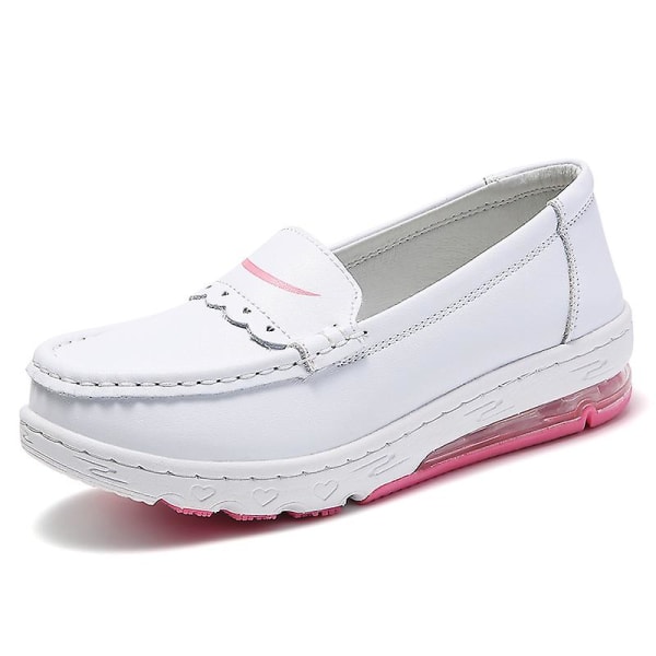 Dame Casual Sko Læder Luft Pude Sko Air Sko Ns9988 Red EU 34