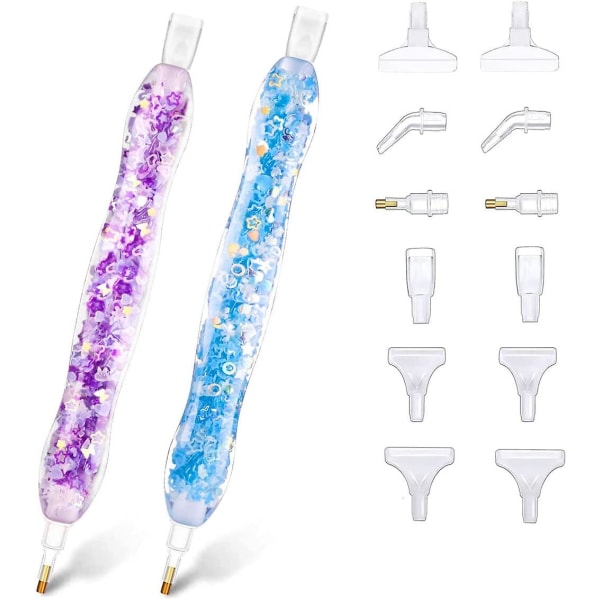 Glow In The Dark Diamond Painting Drill Art Tool Pen Och Tillbehör, Resin Luminous 5d Rhinestone Picker Stick Tool Diamond Painting Tillbehör Pennor