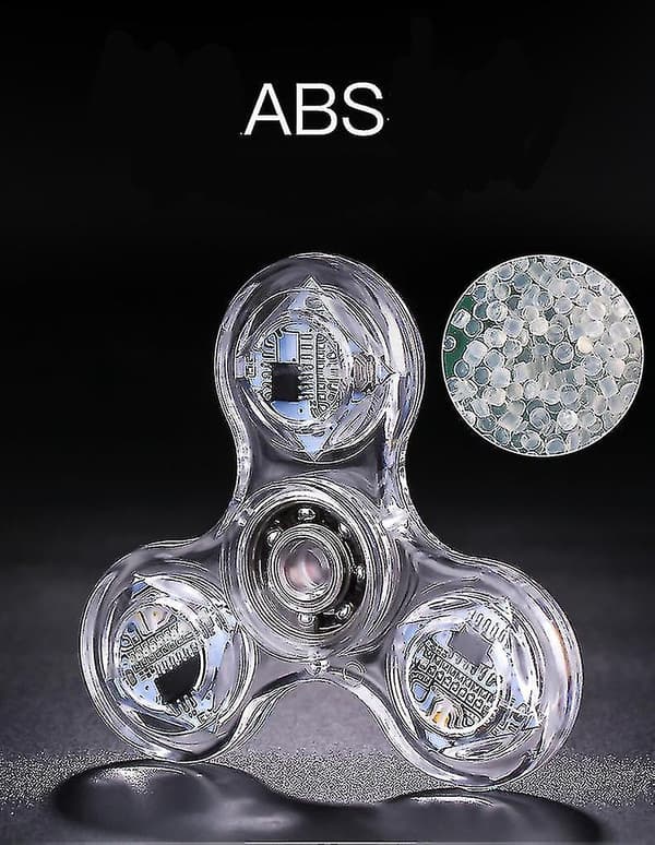 Krystal Luminous LED Lys Fidget Spinner Hånd Top Spinners Gløder i Mørke EDC Stressaflastende Legetøj Gyroskop