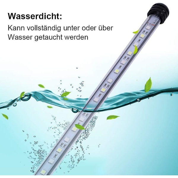 Led Akvarium, vandtæt Led Fiske Drage Belysning Lys (28cm, Rgb)
