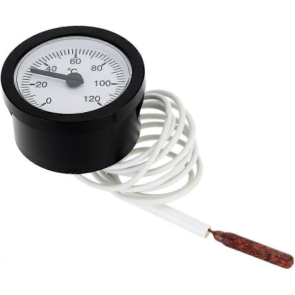 Dial Termometer Kapillär Temperaturmätare med 1m Sensor 0-120C för Mätning av Flytande Vatten
