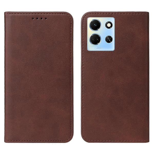 Magnetisk Stängning Läder Telefonfodral Brown For Infinix Note 30 VIP