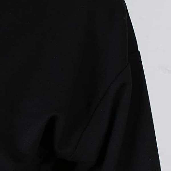 Dame Sort Langærmet Pullover Crop Top Hættetrøje Sweatshirt Klubfest Black M
