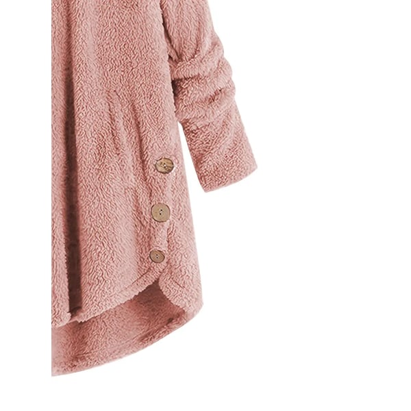 Termisk damejakke med knapper, varmt overtøj til efterår og vinter, dametøj grey XL