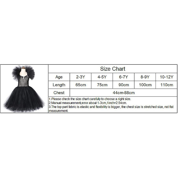 Halloween Pahan Noidan Pukusetti Mekko, Tyttöjen Cosplay Karnevaalijuhlapuku 3pcs 110cm
